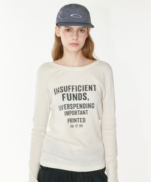 NOI1836 와플 레터링 롱슬리브 (아이보리)