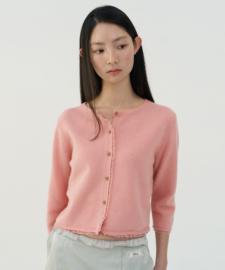 Mua Half sleeves lace Cardigan - Pink