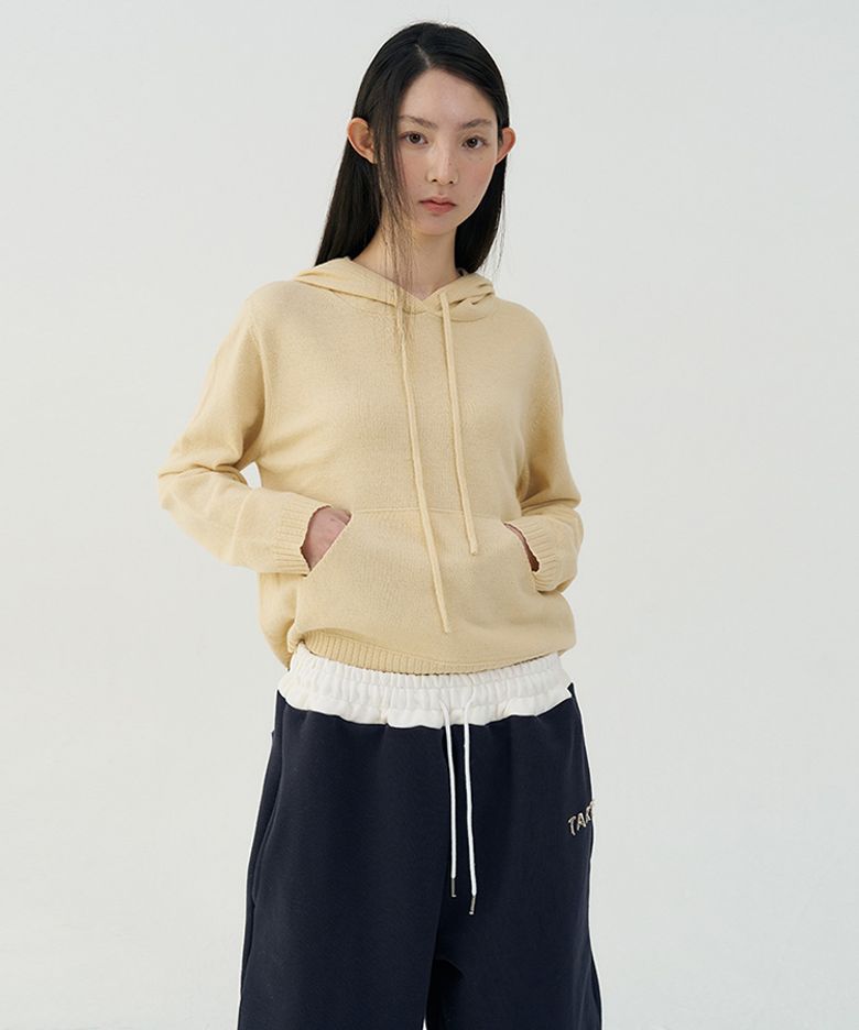 Yoko Hoodie Knit - Light Yellow
