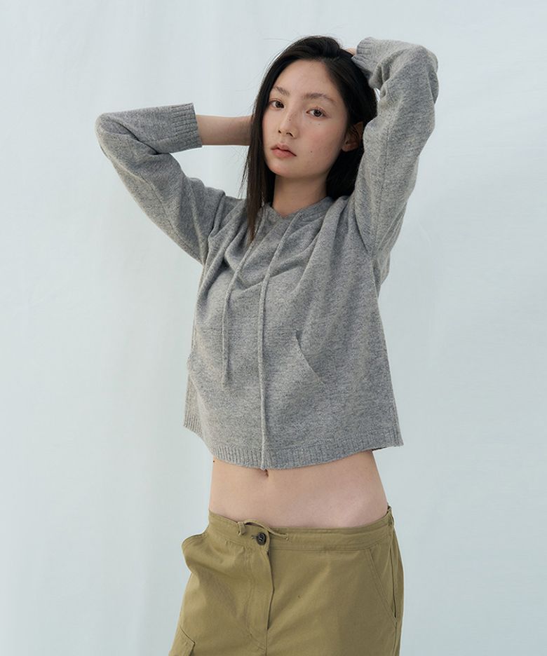 Yoko Hoodie Knit - Gray