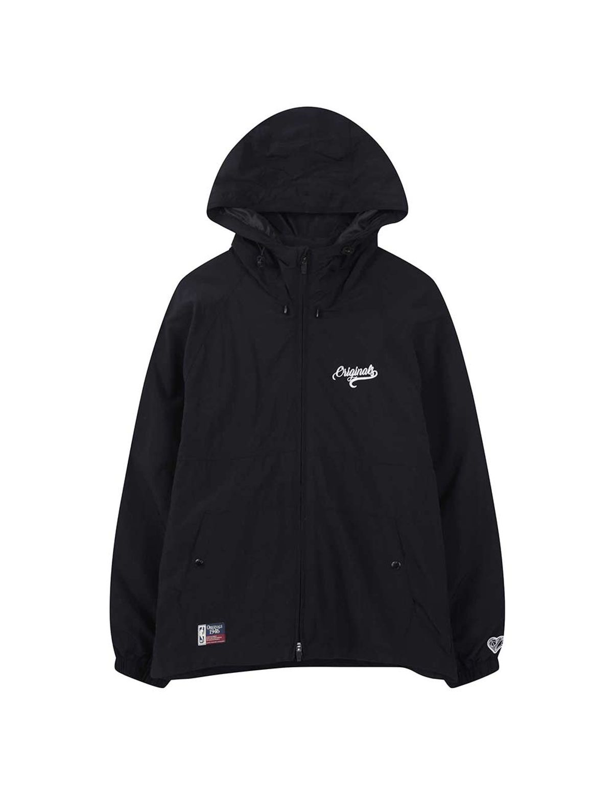 엔비에이(NBA) ORIGINALS46 배색 바람막이 블랙