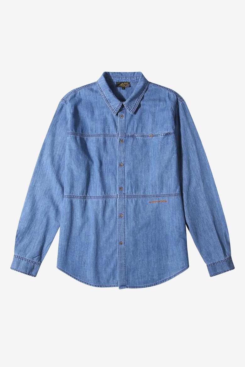 LMSM COTTON DENIM SHIRT - BLUE