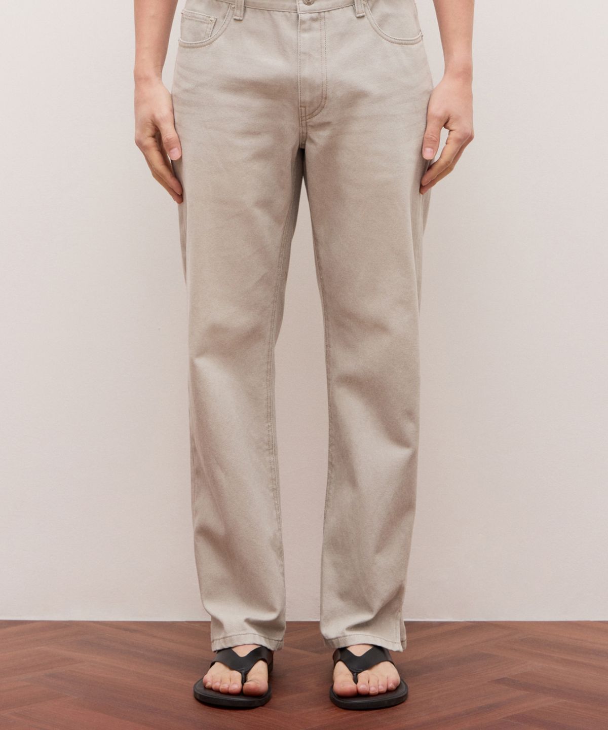 질스튜어트뉴욕 맨(JILLSTUART NEWYORK MEN) [STRAIGHT-FIT] 스트레이트 데님 팬츠 - 라이트그레이(JNPA6B005G1)