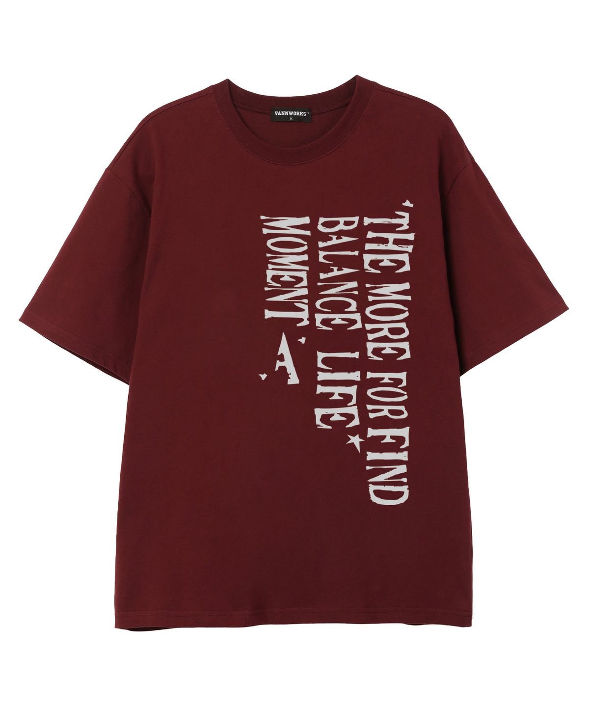 밴웍스(VANNWORKS) URBAN BALANCE 반팔 티셔츠 (VS0132) 버건디