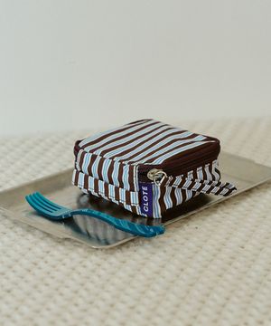 미니 큐브 파우치 - 스트라이프 브릭