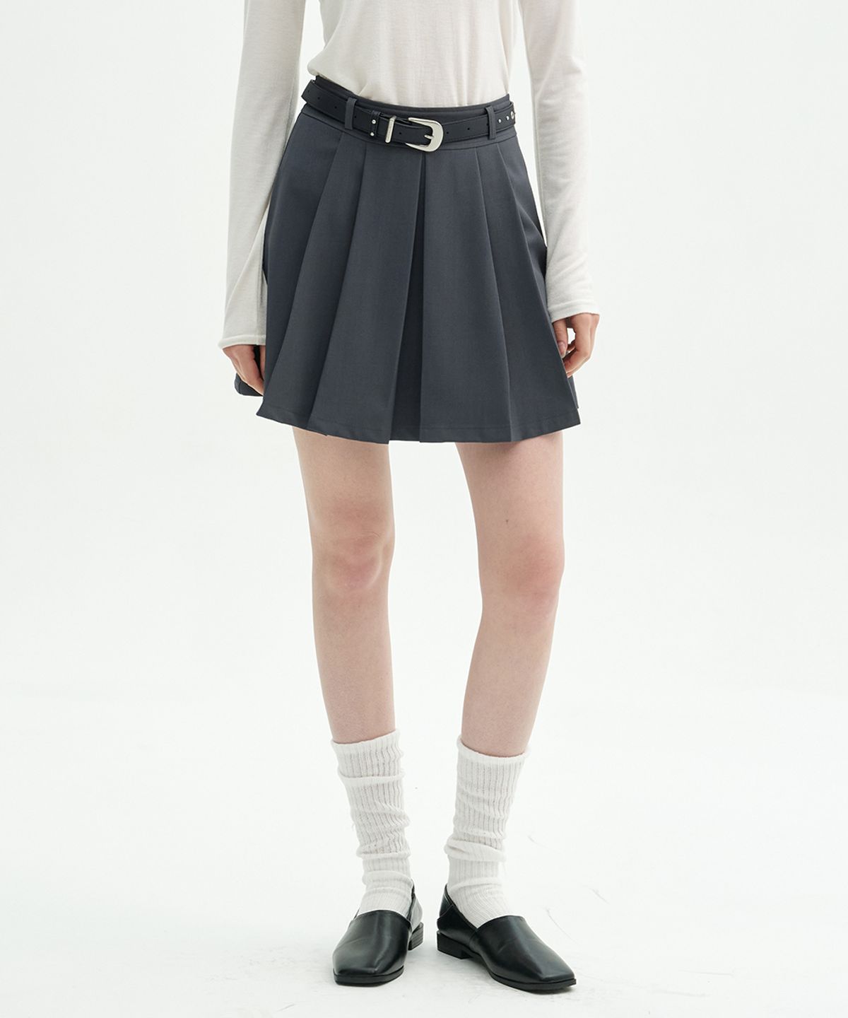 미케네(MICANE) 엘야 플리츠 미니 스커트
