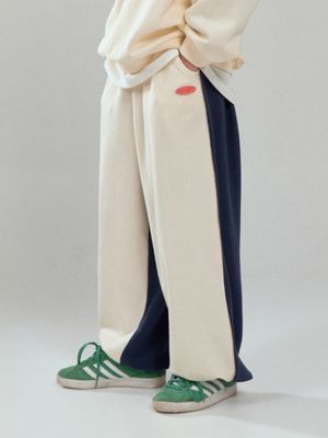 CONTRAST COLOR PANTS CREAM