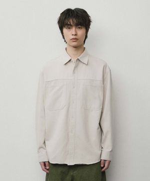더블 포켓 워크 셔츠_IVORY