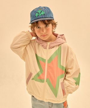 스타 후디드 윈드브레이커_아이보리