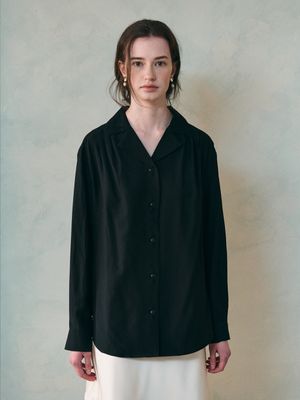 FROM retro embroidery blouse_BLACK