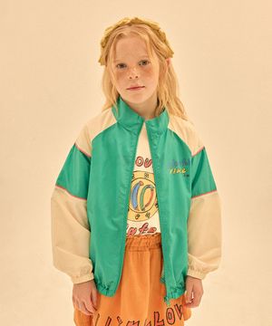 컬러 블럭 윈드브레이커_그린