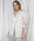 LONQUE LACE TRIMMING OVERFIT SHIRTS (BEIGE)