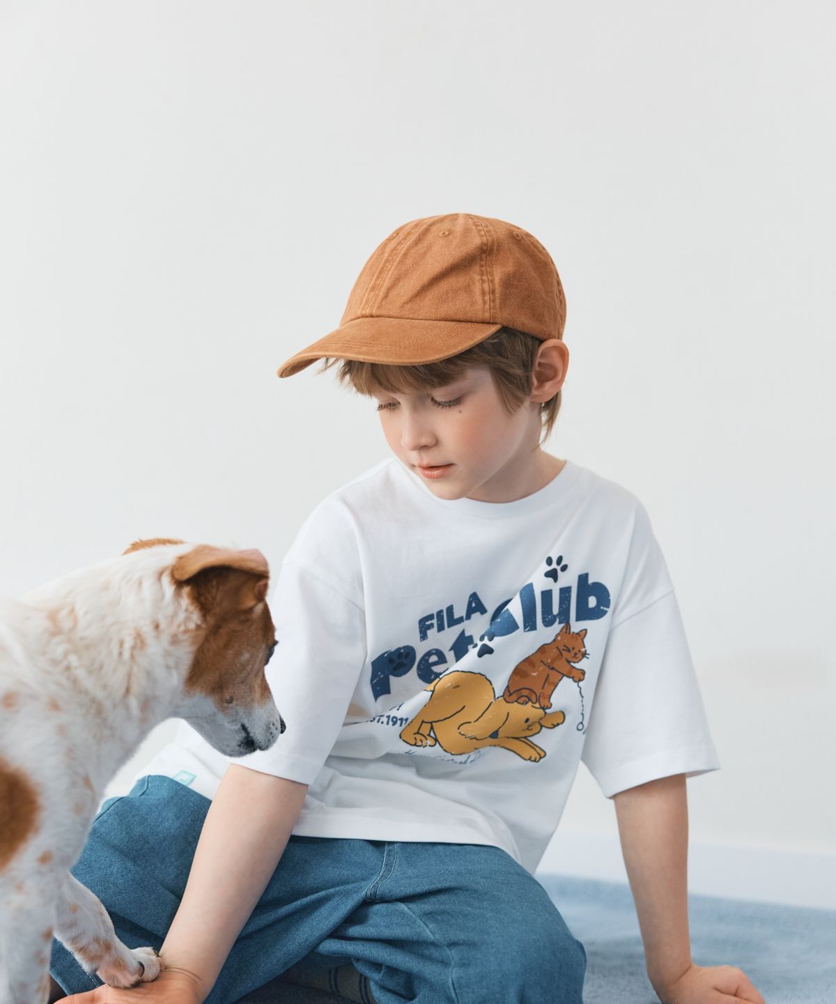 휠라 키즈(FILA KIDS) PET CLUB 반팔 티셔츠