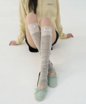 Logo Layered Legwarmers - Gray