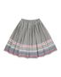 W MULTI PATCH MIDI SKIRT (GREY)