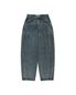 CROSS BELT WASHED DENIM PANTS (BLUE)