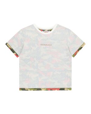 VINTAGE WASHED CAMO LINED T-SHIRTS (WHITE)