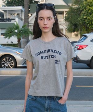 21 Square Logo Top - Grey