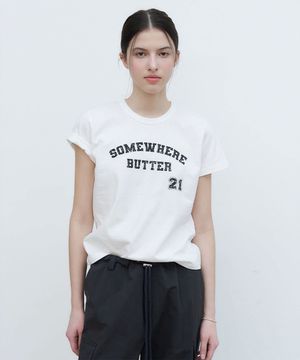 21 Square Logo Top - Ivory