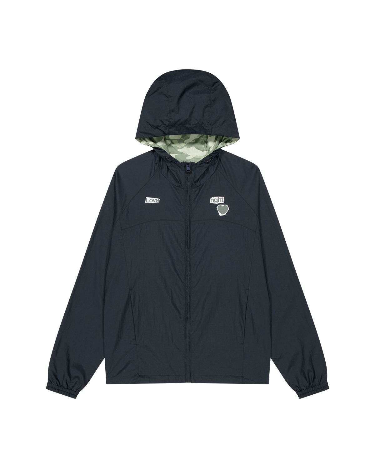 더뮤지엄비지터(THEMUSEUMVISITOR) CAMO REVERSIBLE WINDBREAKER (NAVY)