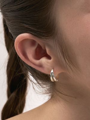 edge double v one-touch earring