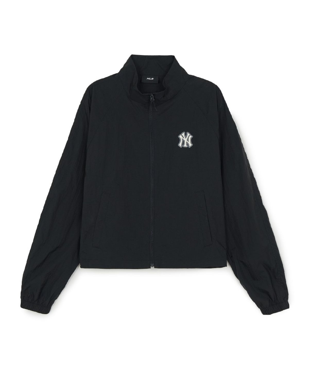 엠엘비(MLB) 여성 스포티브 컬시브 로고 스탠넥 바람막이 NY (Black)
