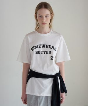 21 Square Logo Over-Fit Top - Ivory