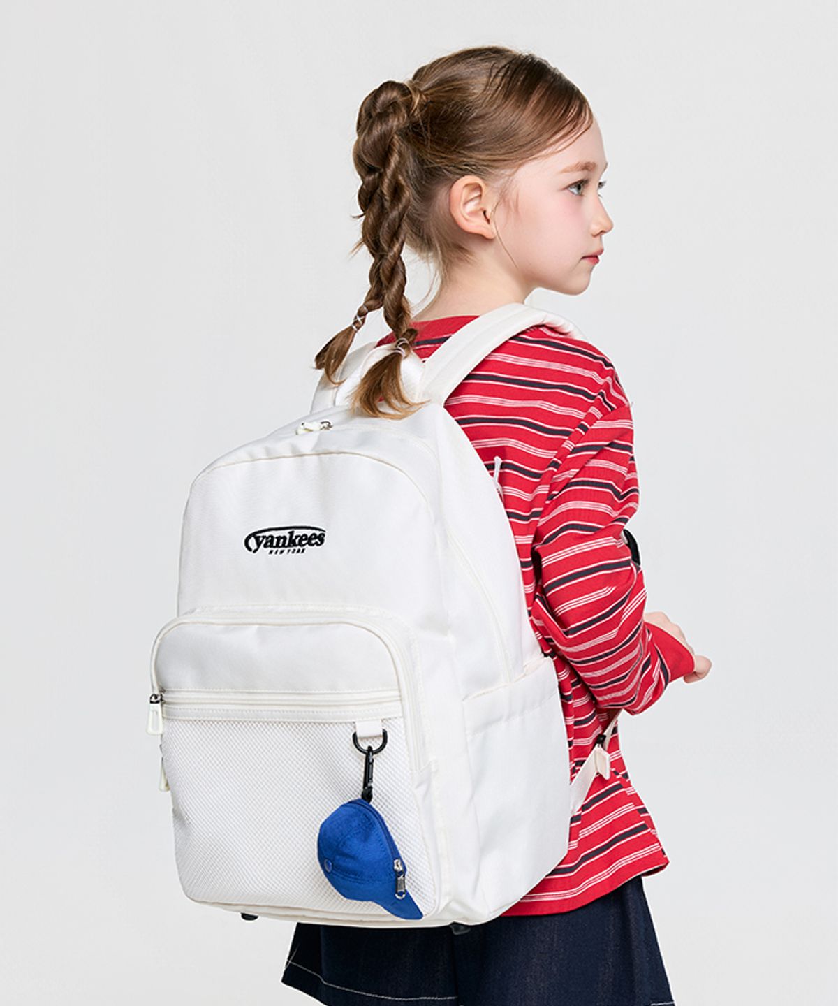 엠엘비 키즈(MLB KIDS) 메쉬 루키 백팩 NY (Cream)