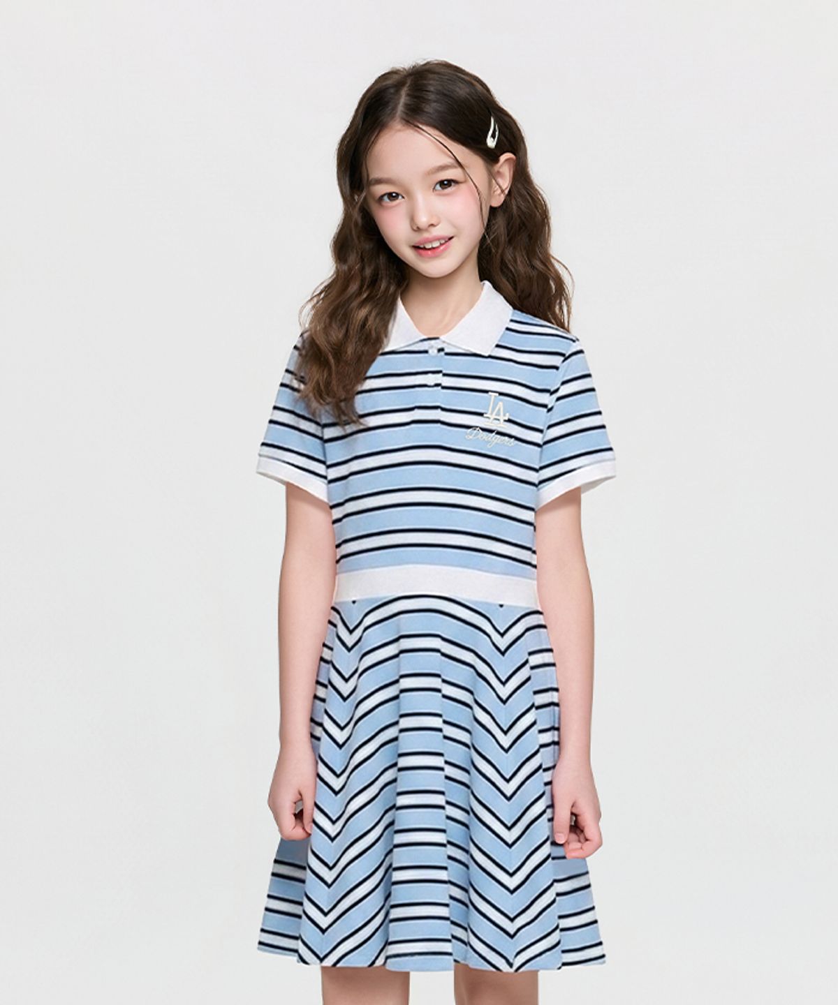 엠엘비 키즈(MLB KIDS) 바시티 피케 원피스 LA (L.Blue)