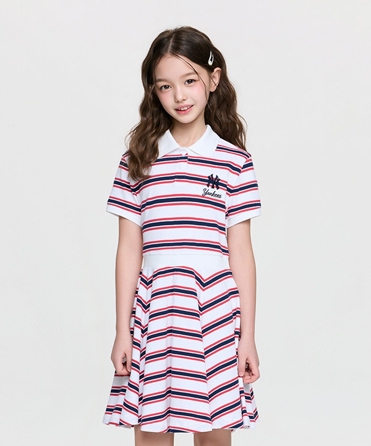 엠엘비 키즈(MLB KIDS) 바시티 피케 원피스 NY (Navy)