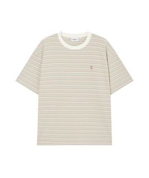 멀티 스트라이프 티셔츠 아이보리