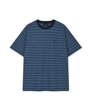 멀티 스트라이프 티셔츠 블루