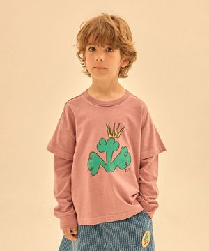 킹브로콜리 피그 레이어드 티셔츠_인디퍼플