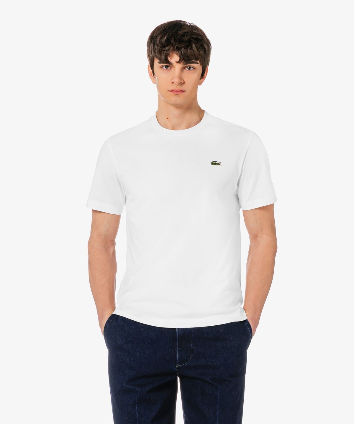 라코스테(LACOSTE) 남성 베이직 크루넥 반팔 티셔츠 TH380E-56G 001