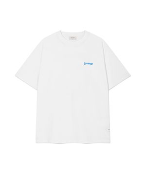 쿨 코튼 서핑 모션 그래픽 티셔츠 화이트