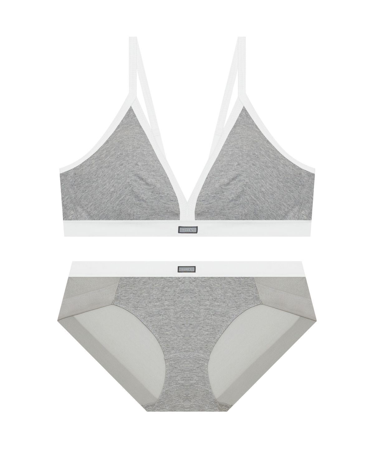 코데즈컴바인 이너웨어(CODES COMBINE INNERWEAR) 비쥬 브라렛 팬티세트_멜란지