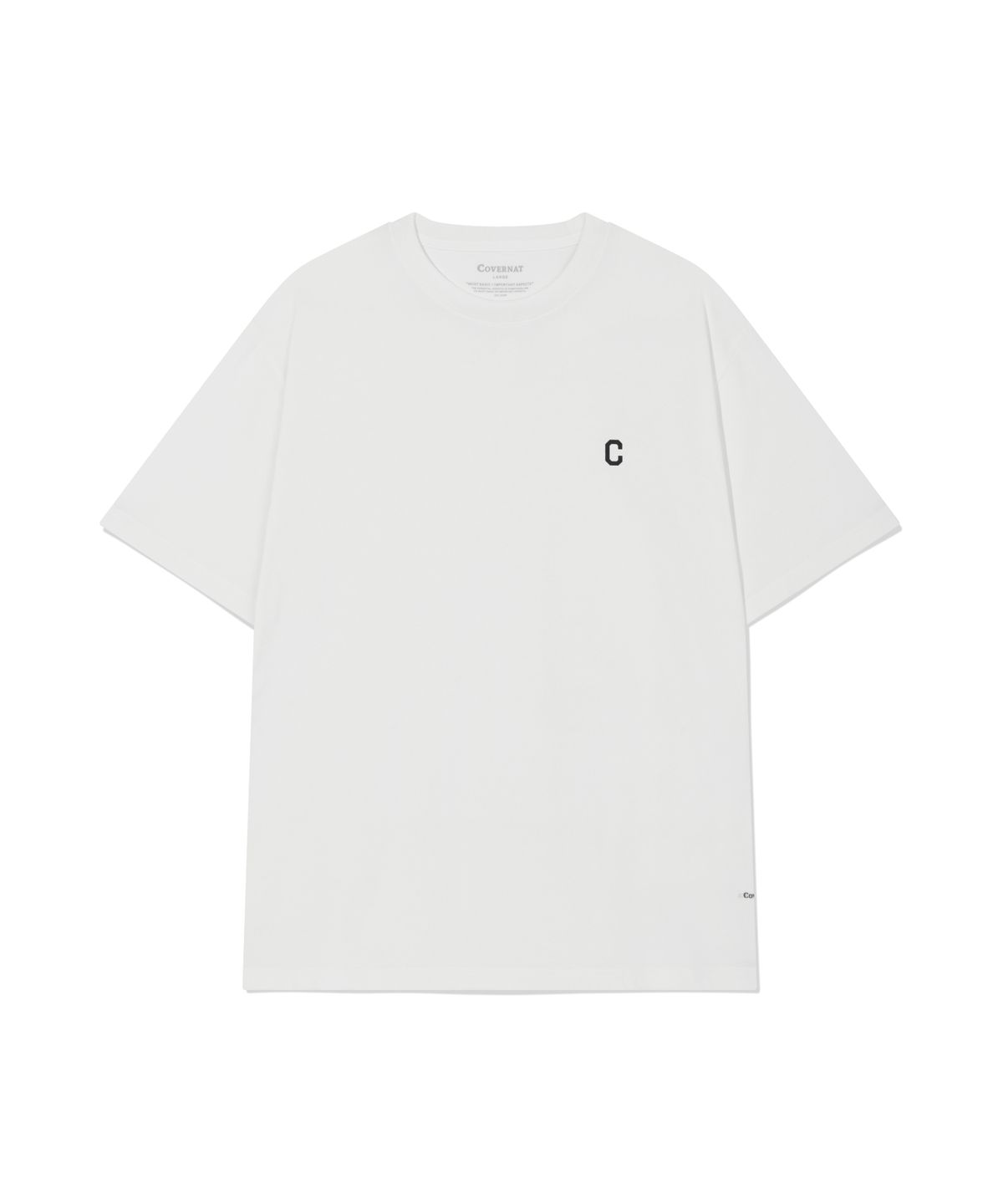 커버낫(COVERNAT) 소로나 스몰 C 로고 티셔츠 화이트