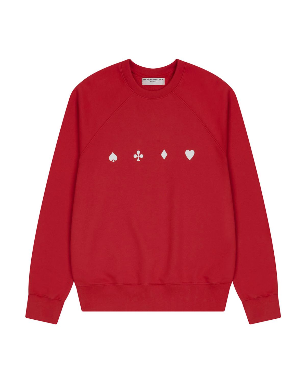 구보(GUVO) Trump raglan sweatshirt, red
