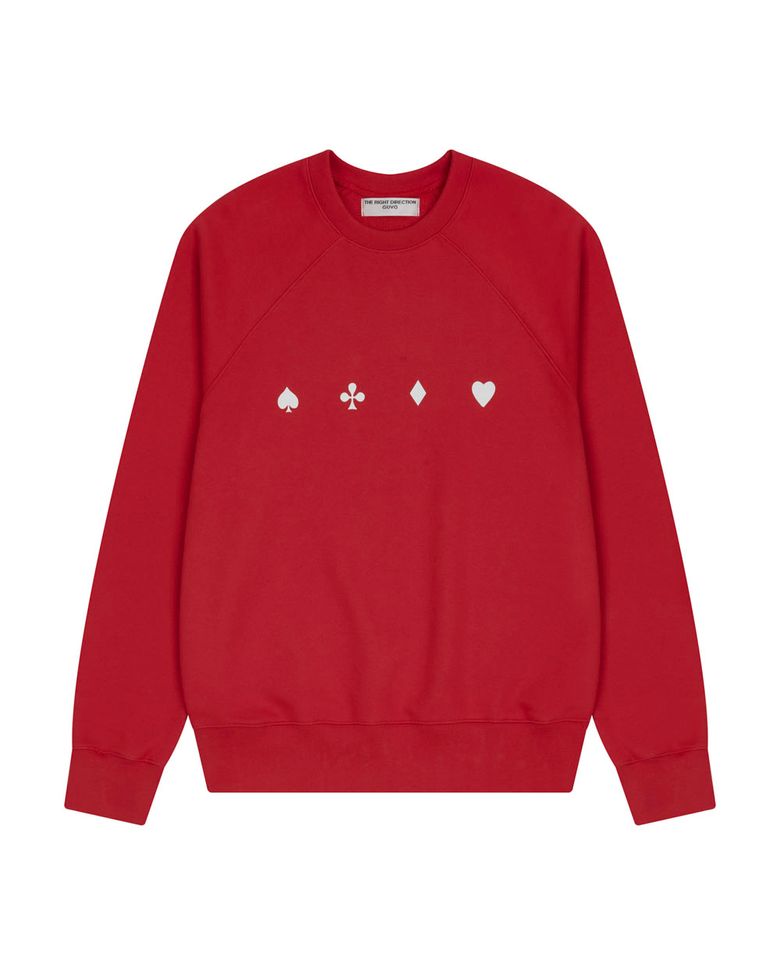 Trump raglan sweatshirt, red