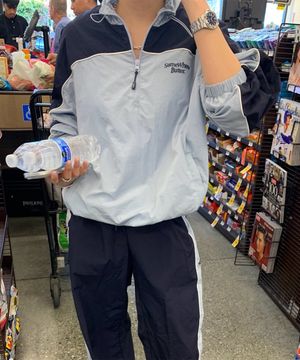 Kota Nylon Anorak - Light Blue/Navy