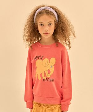 애플엘리펀트 피그 스웻셔츠_레드오렌지