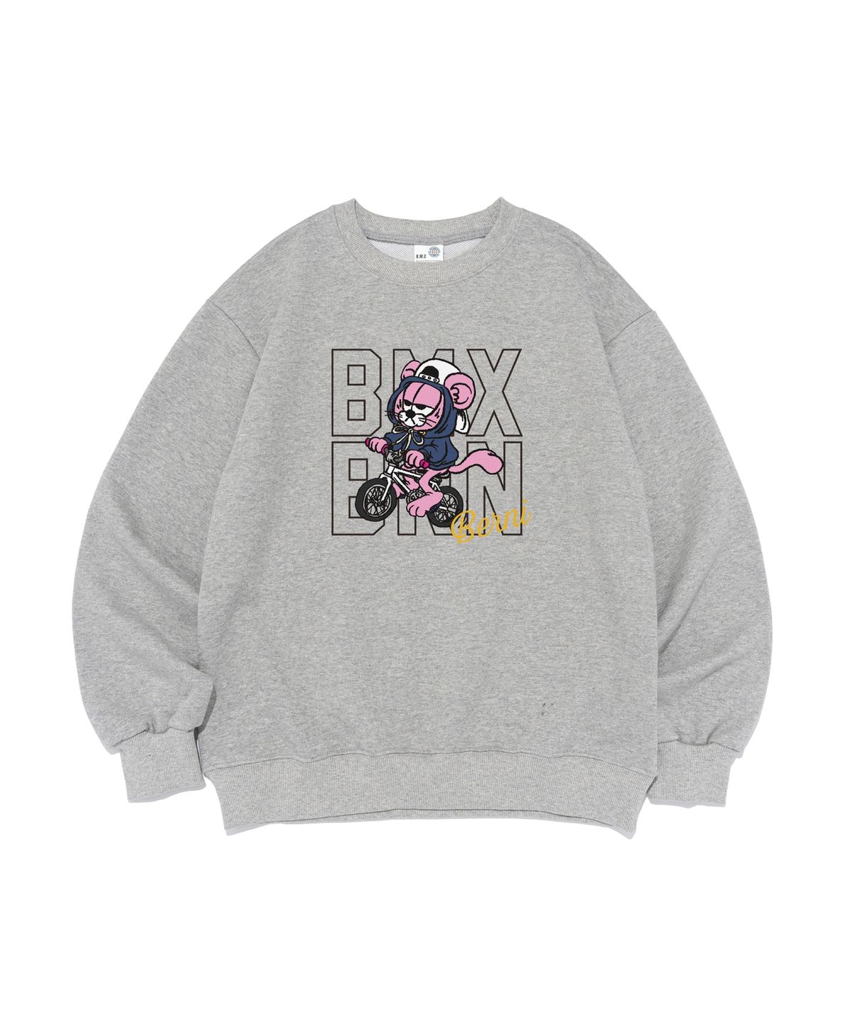 베르니(BERNI) [기모/노기모] 라이딩 바이크 맨투맨 (그레이)