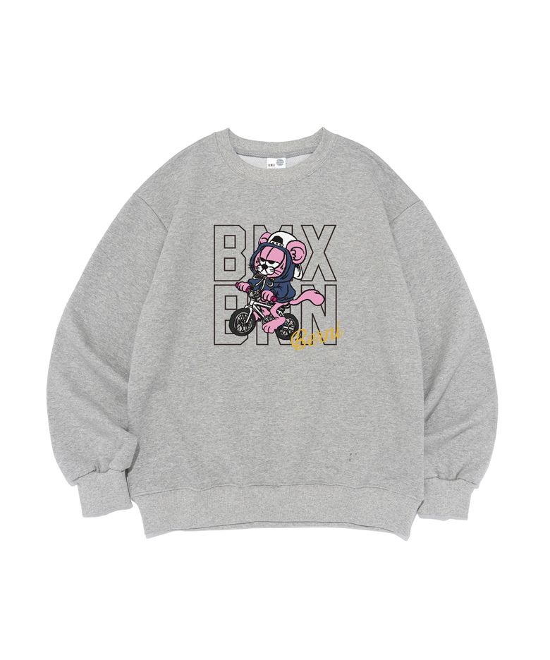 [기모/노기모] 라이딩 바이크 맨투맨 (그레이)