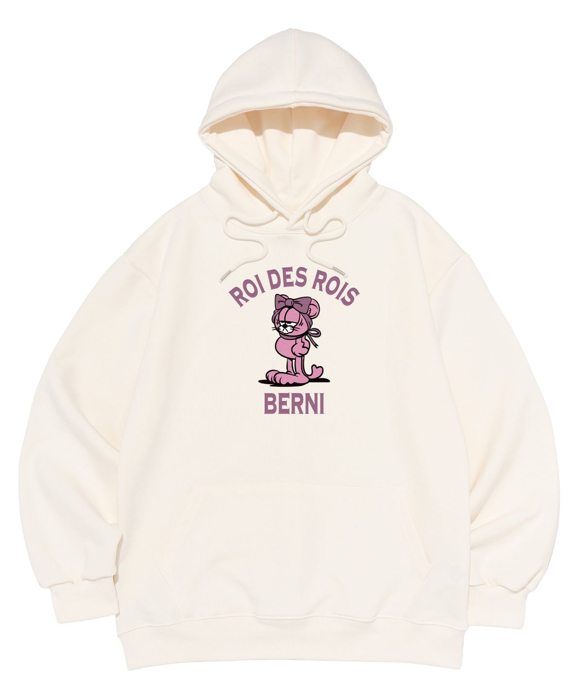 베르니(BERNI) [기모/노기모] (베르니 X 로아) 위드 로고 후드티 (아이보리)