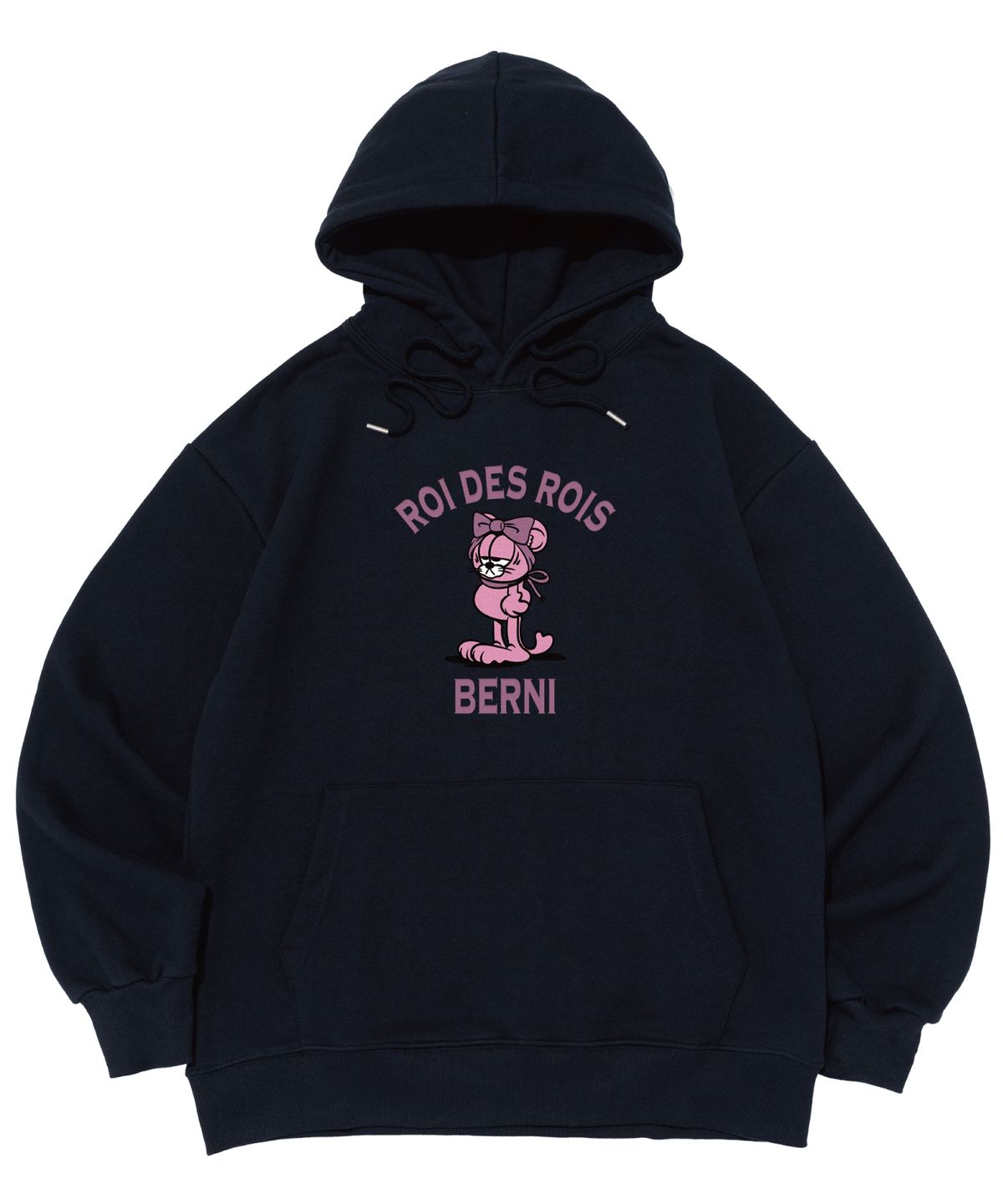 베르니(BERNI) [기모/노기모] (베르니 X 로아) 위드 로고 후드티 (네이비)