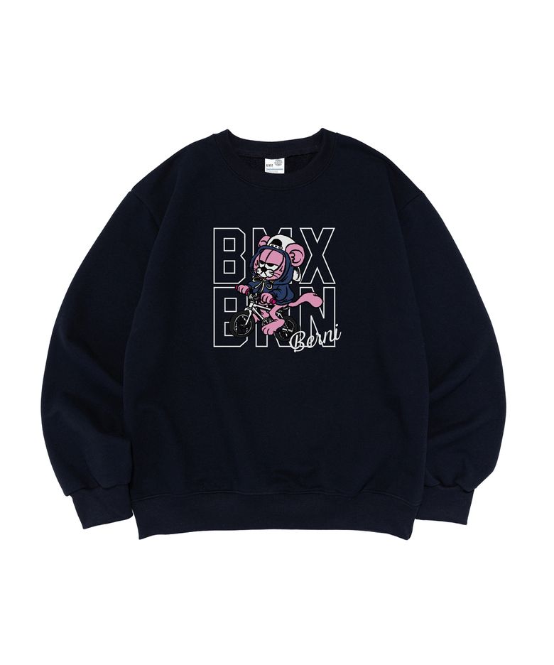 [기모/노기모] 라이딩 바이크 맨투맨 (네이비)
