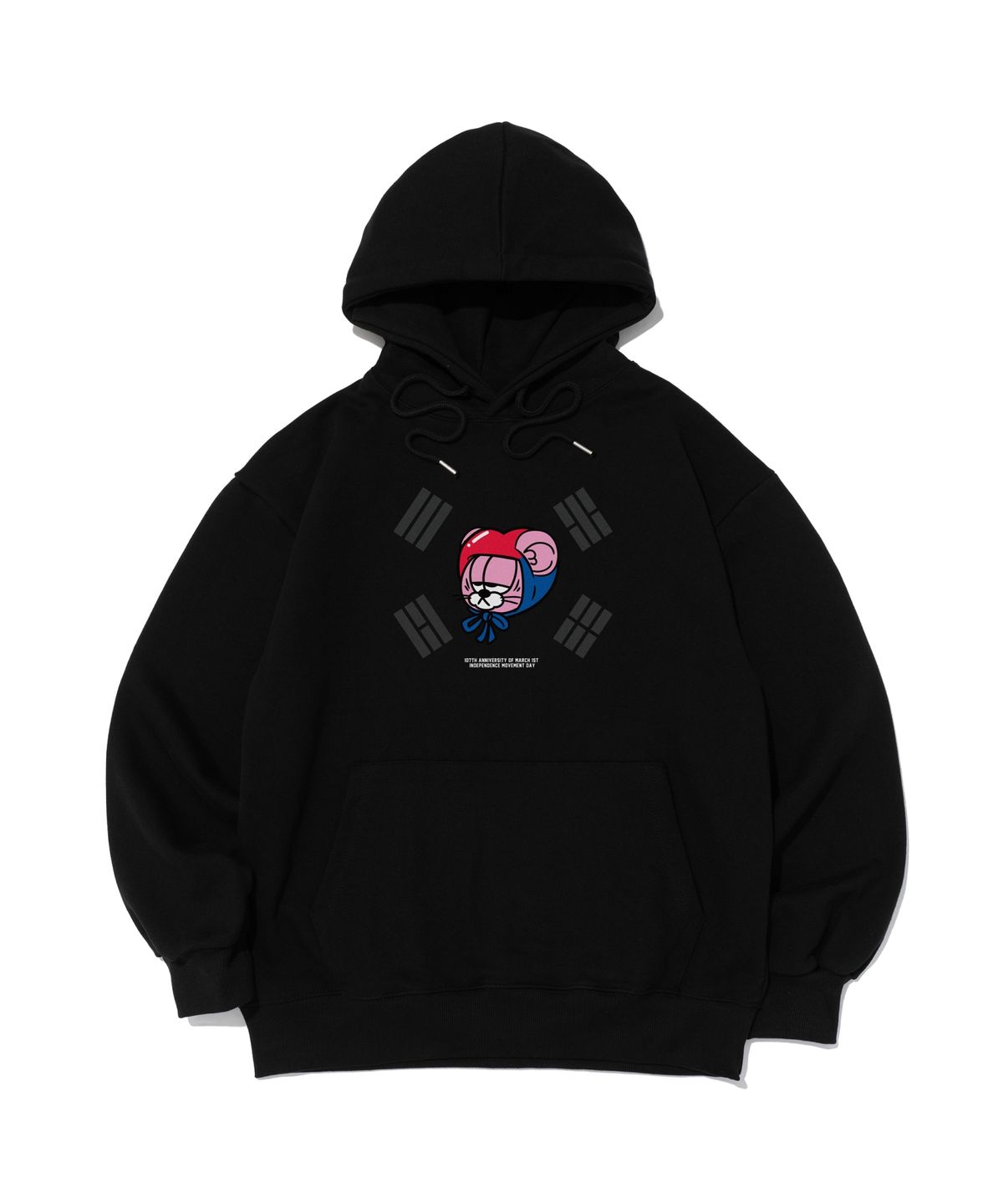 베르니(BERNI) [기모/노기모] 태극 베르니 후드티 (블랙)