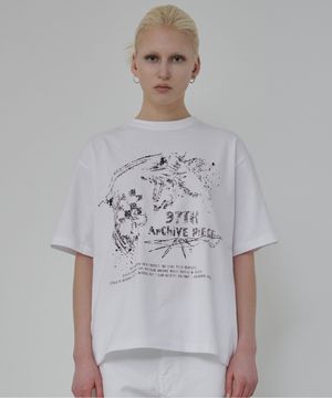 플랜트 그래픽 티셔츠 (화이트)