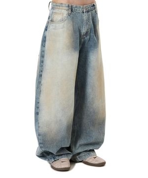 MUD WIDE VOLUME PANTS - BLUE