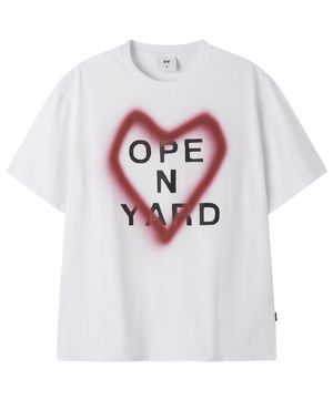 SPRAY HEART TEE - WHITE